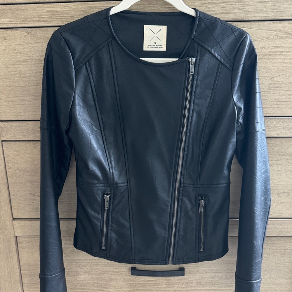 Women’s Black Faux Leather Jacket